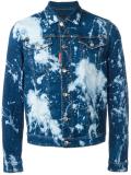 bleached splatter denim jacket