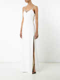 embroidered metal detail gown 