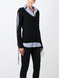 lace-up sleeve jumper