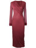 draped midi dress