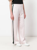 satin crepe wide-leg pants