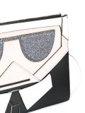 cartoon print clutch bag