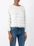 fringed long sleeved top