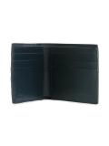 silver-tone logo flat wallet