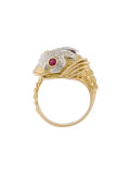 diamond and ruby fish ring