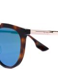 angular brim round sunglasses