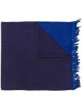frayed colour block scarf