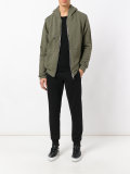 destroyed zipped hoodie