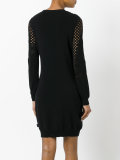fishnet panel dress