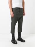 drop-crotch cropped trousers