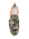 patterned slip-on sneakers