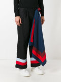 waist-tied scarf quilted trousers