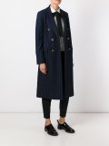 double breasted pinstripe coat 