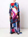 brush print shift dress