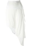 buttoned wrap skirt