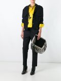 fringed edge clutch bag