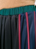 perforated pleated skirt