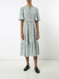 belted floral print dress 