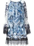 abstract print shift dress