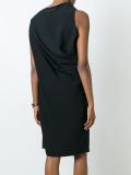 single shoulder draped dress