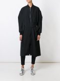zip up asymmetric coat