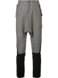 skinny cropped bicolour trousers