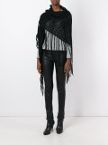 fishnet fringed shawl