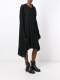 path pockets buttoned dress