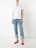 short-sleeve Thank You button-down shirt