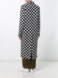 checked long coat