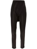 high-rise drop-crotch trousers