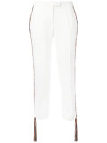 fringed-side tailored trousers