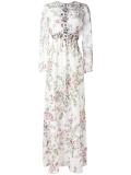 floral print flared dress