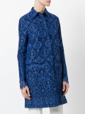 scalloped cuffs midi coat