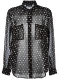 polka dot sheer shirt 