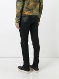 distressed coated jeans 