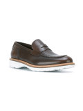 contrast sole penny loafers