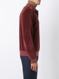 V-neck velvet polo shirt
