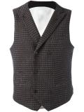 patterned sleeveless waistcoat