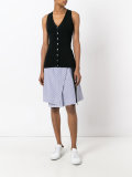 buttoned knitted vest