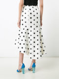 dotted flared skirt 