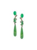 diamond frog drop earrings