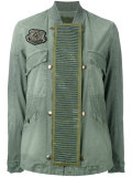 embellished panel bomber jacket