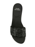 glitter slip-on sandals