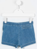 badges denim shorts