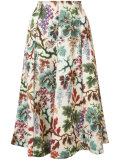 leaf print skirt