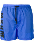 logo print swim shorts