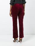 creased straight fit trousers