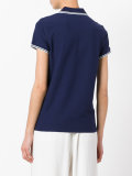 striped trim polo shirt
