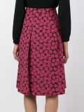 leaf print A-line skirt 